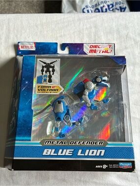 Metal Defender Blue Lion Diecast — Blue Voltron Lion Toy